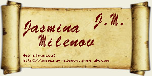 Jasmina Milenov vizit kartica